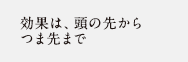 効果は、頭の先からつま先まで