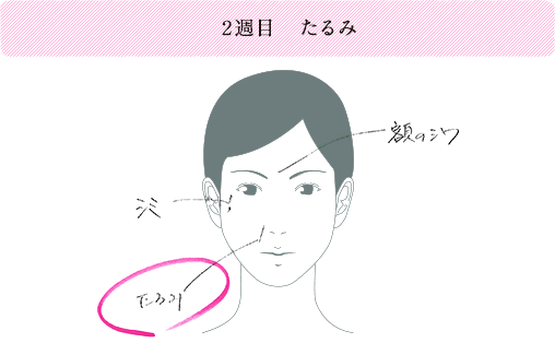 2週目 たるみ